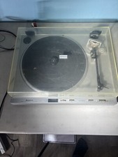 VINTAGE HITACHI HT40S DIRECT DRIVE TURNTABLE WITH DUST COVER WORKING