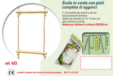 SCALA IN CORDA CON PIOLI