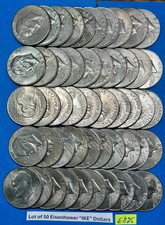 Lotto di 50 monete dollari IKE