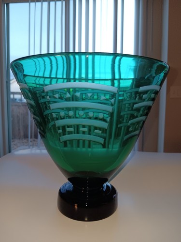 Raro vaso vetro artistico - vaso,