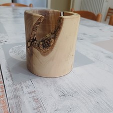 porta penne in legno di ulivo 