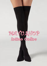 CALZA PARIGINA MERITEX Sopra Ginocchio Caldo Cotone Taglia Unica Nero Antracite