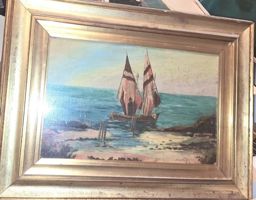 Dipinto olio cartone - ad,