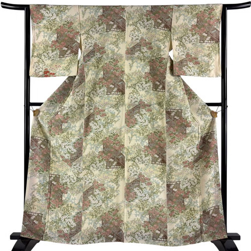 Kimono giapponese komon - kimono, beige