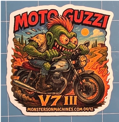 Moto guzzi iii 9x9cm - iii,