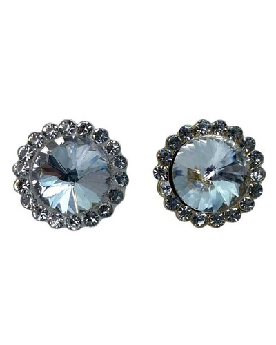 Bottone tondo gioiello strass - gioiello,