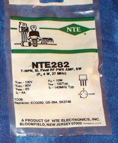 Nte electronics nte282 silicon - nte,