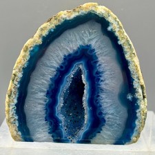 Agata blu del Brasile geode