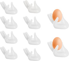 10PCS Porta Uova in Ceramica, Set Di Portauovo, Porcellana Uovo Tazze, Portauovo