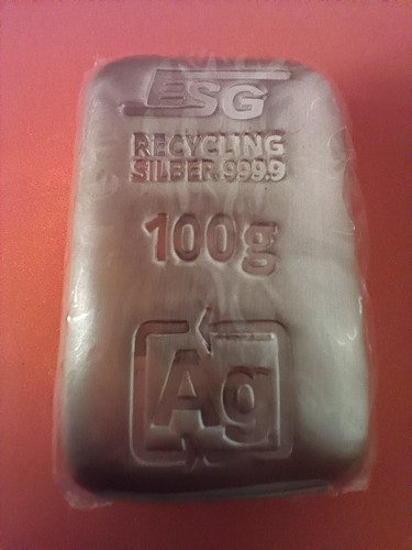 Lingotto argento 100g esg - argento,