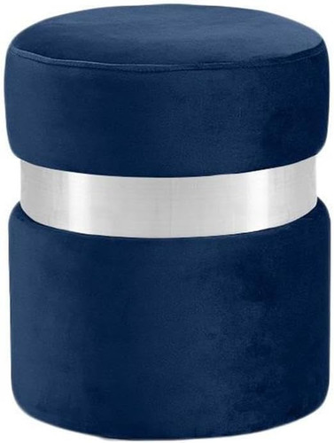 Ottomano velluto navy con - ottomano,