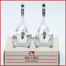 NOS CAMPAGNOLO C-RECORD TRACK PISTA TOE CLIPS PEDALI PIUMA VINTAGE ANNI 80 LEGA S