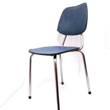 Sedia cucina blu fantasia anni