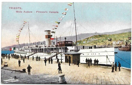 Cartolina trieste molo - cartolina, ,molo
