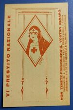 1918 VI Prestito Nazionale - franchigia Croce Rossa Italiana - ill.re Lyanna