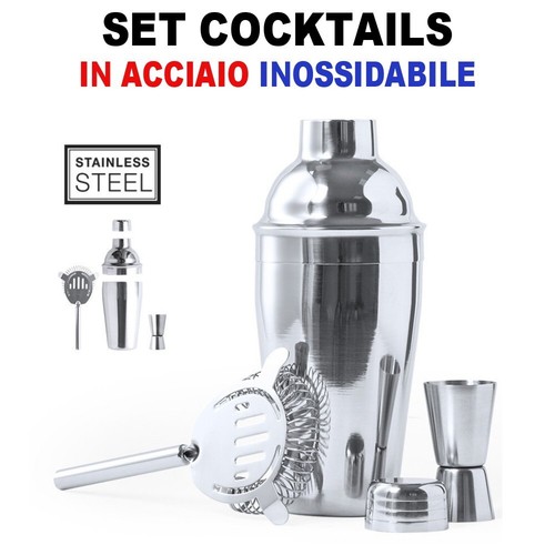 Set cocktail acciaio - set,