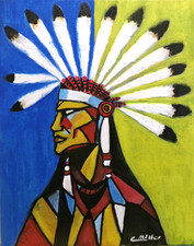 Quadro astratto capo indiano