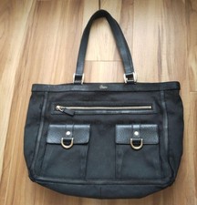 Borsa a tracolla Gucci 146247 Abbey Jacquard GG tela tote pelle nera Giappone