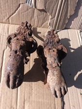 Antica Coppia Di Battiporta In Ghisa !!!