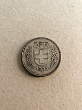 Svizzera -MONETA 5 FR SVIZZERI 1932 ARGENTO - CONFOEDERATIO HELVETICA