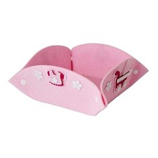 Maxi cesto portatutto porta tutto nascita baby rosa 21 x 21 porta bomboniere  ET