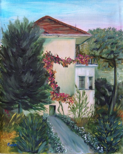Casa campagna quadro olio - quadro,