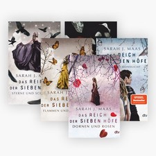 Sarah J. Maas Das Reich der sieben Höfe Band 1-5 plus 1 exklusives Postkartenset