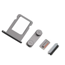 PER APPLE IPHONE 5S  SPACE GRAY SET DI RICAMBIO PULSANTI (VOLUME-MUTE-ON/OFF-CAR