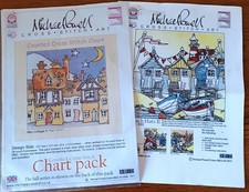 Michael Powell Cross Stitch Chart Mini Cottage II CP21; Beach Hits II X80 New