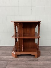 Tavolino Libreria Con Rotelle Carrello Mobile Vintage Faggio Anni 60