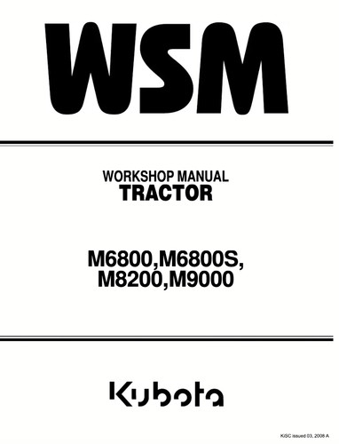 Manuale officina kubota - officina, m6800