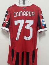 Shirt maglia milan No match Worn Camarda Rara Autografata Lecce Italy
