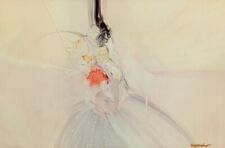  DIPINTO ACQUERELLO Opera ASTRATTO INFORMALE CON CORNICE ARTE CONTEMPORANEA 900