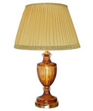 Lampada da tavolo da salotto elegante di gran lusso cristallo AMBRA con paralume