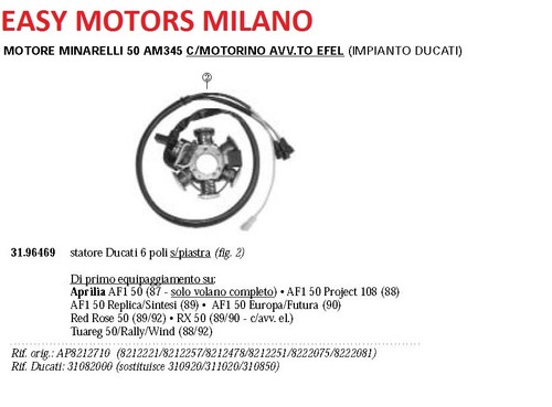Statore volano aprilia red - volano,