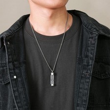 Ciondolo ceneri, ciondolo con collana a clessidra in acciaio inossidabile, per