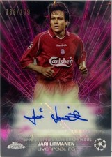 Jari Litmanen 186/199 Autograph Lazer Pink Topps Chrome UCC 2024/25