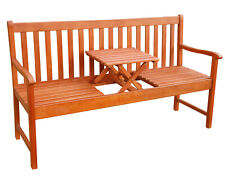 Panca da giardino 3 posti in legno di acacia tavolo pieghevole alto | mobili da esterno panca panca