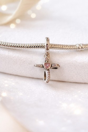 Charm infinito croce - croce, zirconi