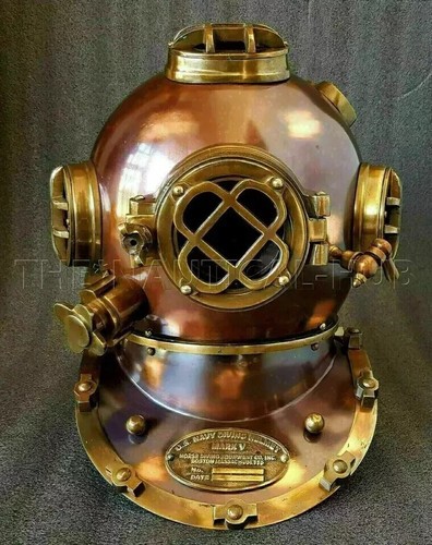 Antico casco subacqueo - , 18"