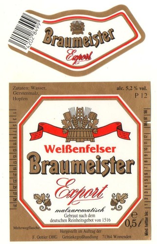 Etichetta birra weißenfelser - etichetta,