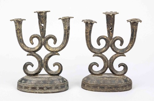 Coppia candelabri arcaici - coppia,