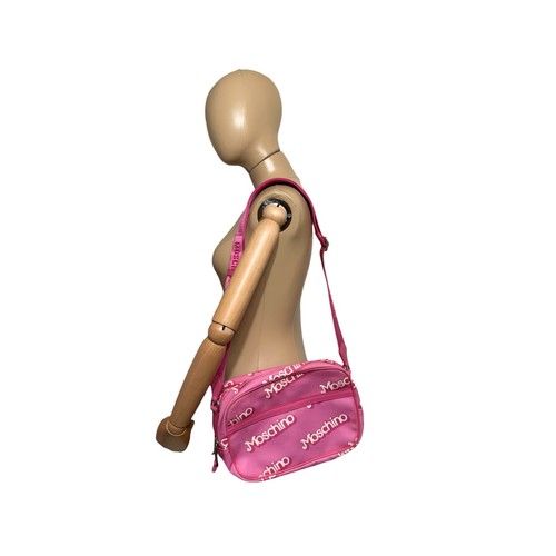 Vtg moschino pink logo - moschino, pvc