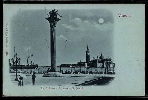 Cartolina rilievo venezia - cartolina, in