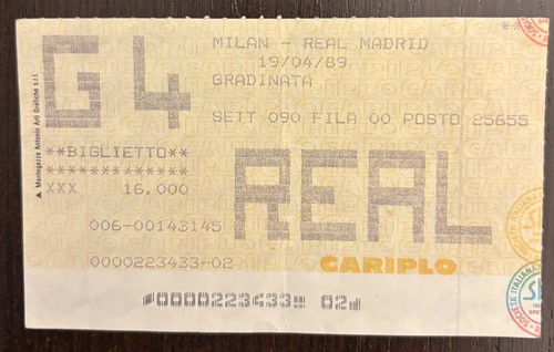 Biglietto ticket milan 0 - biglietto, 5-0