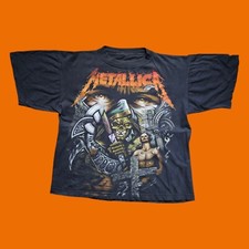 Metallica Reaper european Bootleg 90s Vintage T Shirt Size M/L metal rock black