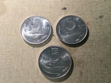 ITALY COIN 5 LIRE 1969 70 71