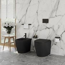 coppia di sanitari nero opaco