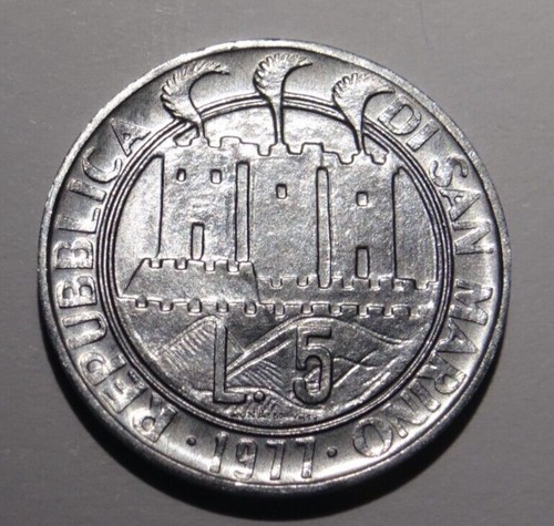 San marino lire - marino, 1977