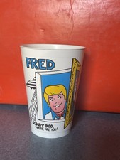 Tazza da collezione vintage 1970 Fred Scooby-Doo 7 11 Slurpee Cup Hanna Barbera rara
